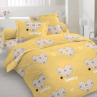 Постільна білизна бязь Gold «Sunny Love» (жовта)