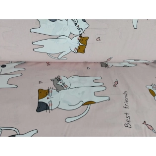 Тканина для постільної білизни Cats